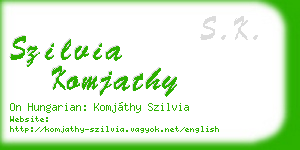 szilvia komjathy business card
