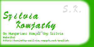 szilvia komjathy business card